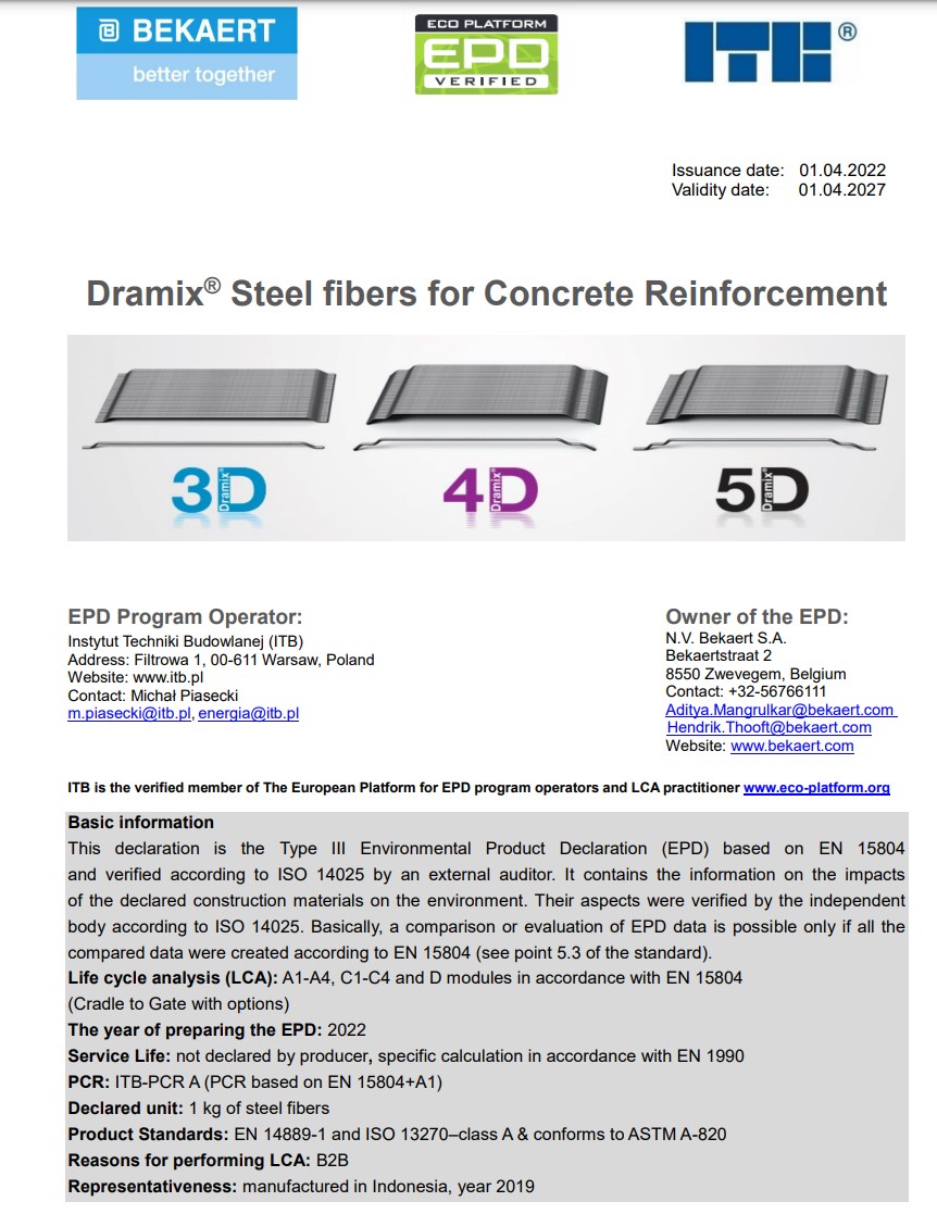 EPD Bekaert®®Dramix Karawang Plant Bosfa